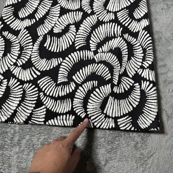 Anthropologie‎ Maeve Windfall Tunic Shift Dress Textured Black White Size Small - Picture 9 of 12